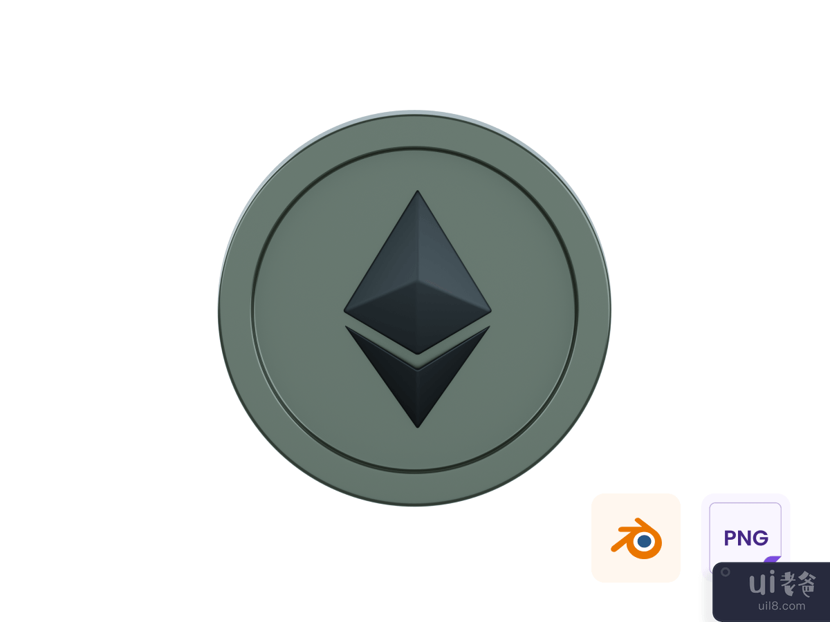 Eth Coin 3D Icon