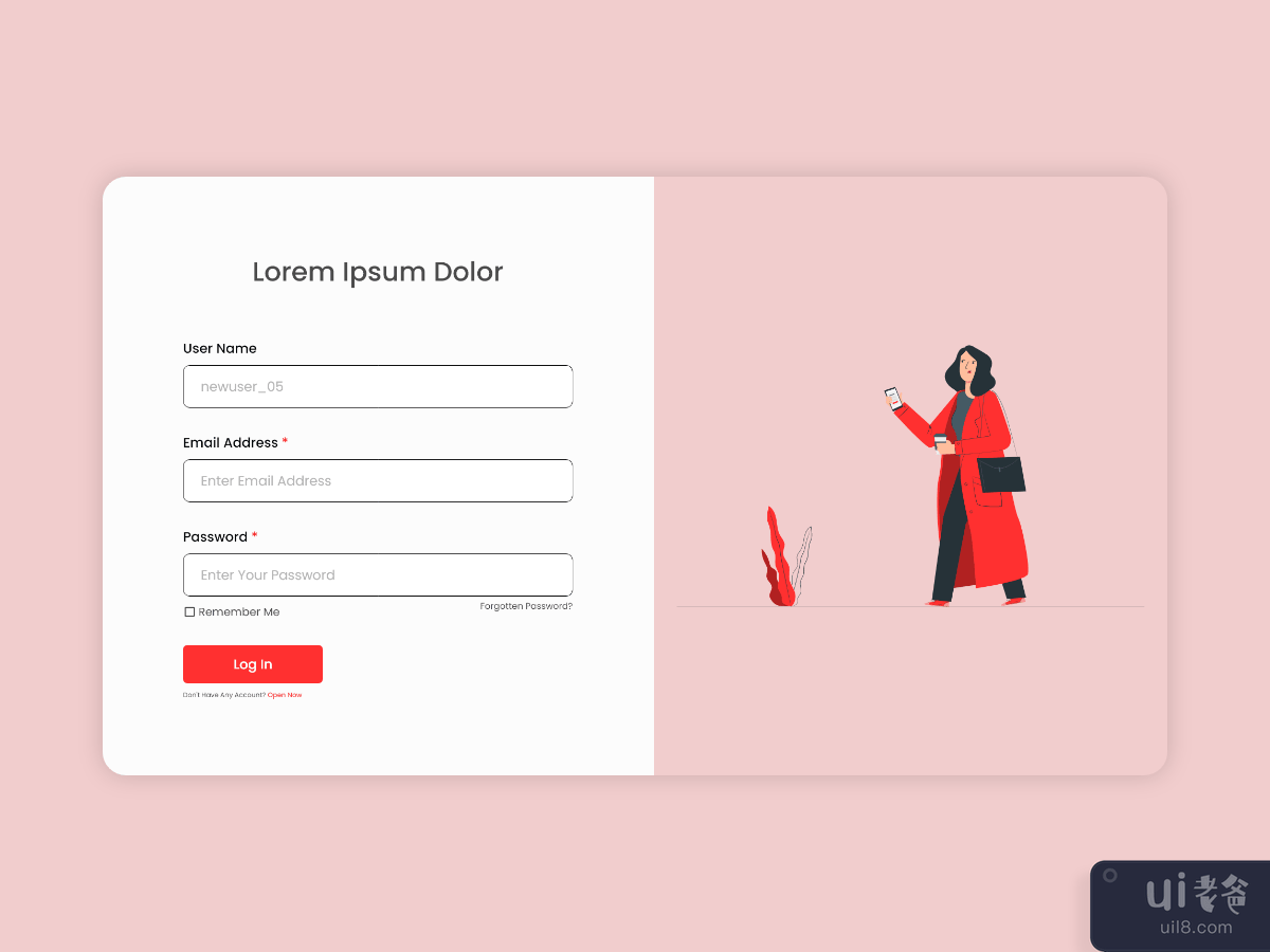 sign up web page concept