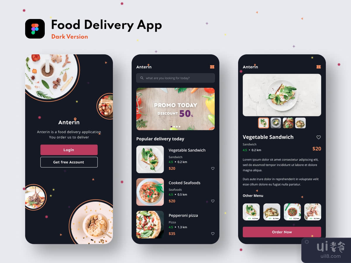 Food Delivery App Dark Version