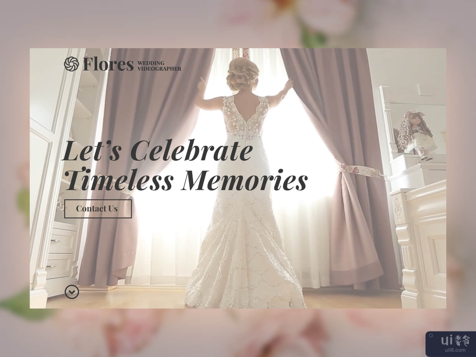 弗洛雷斯。婚礼摄像网站(Flores. Wedding Videography Website)插图