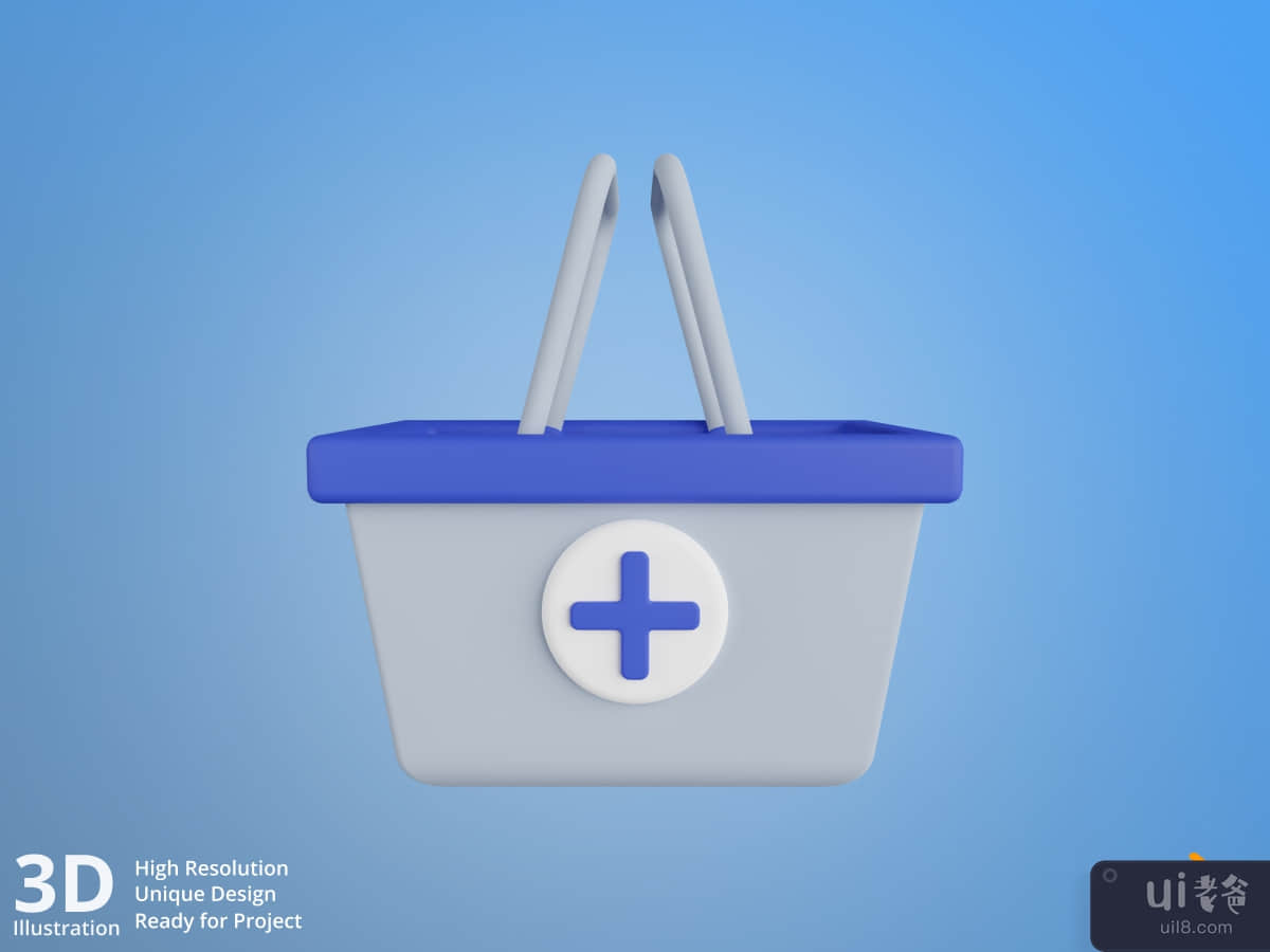 Add to Basket - E-Commerce 3D Illustration