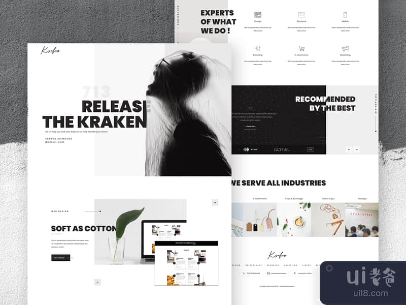 Release The Kraken - Creative agency UI Design