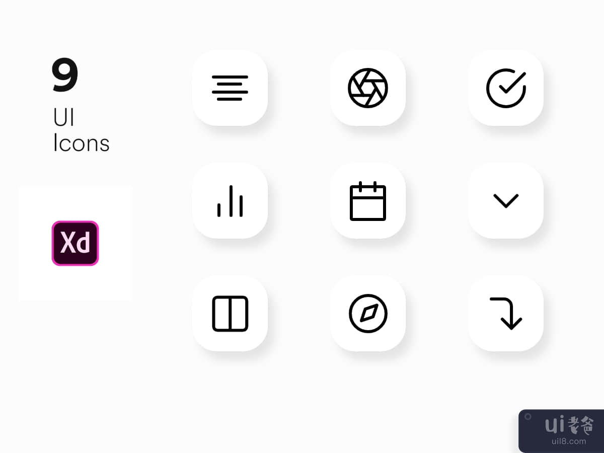 Icons UI KIT for Adobe xd