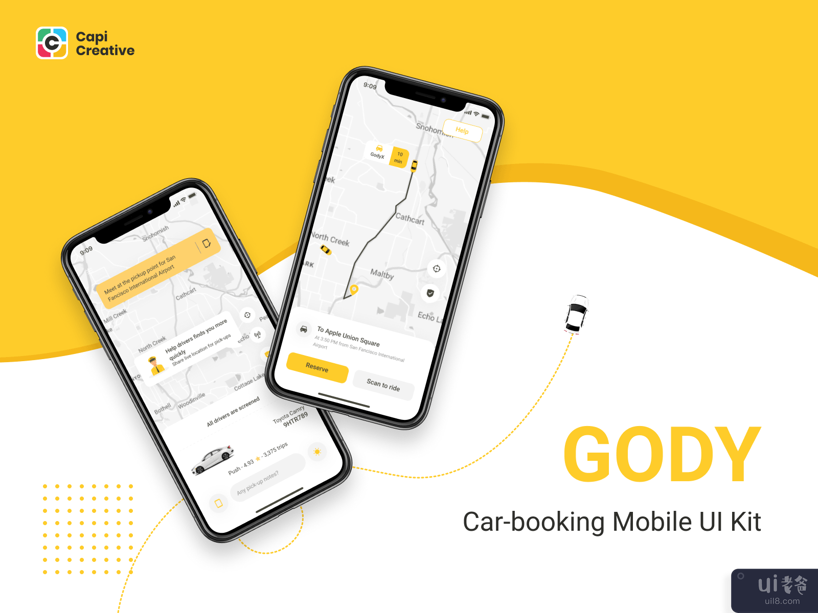 GODY - Car Booking Mobile App UI KIT #2