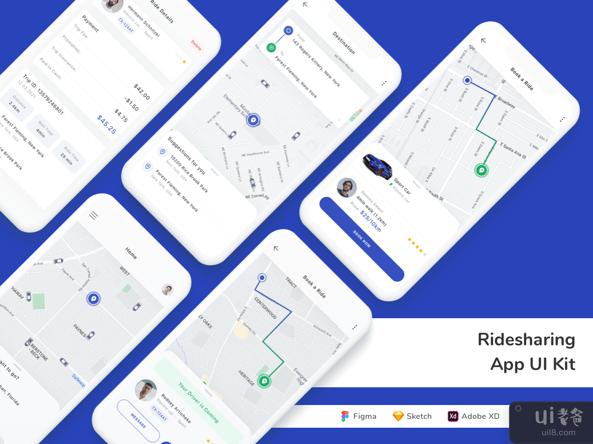 Ridesharing App UI Kit