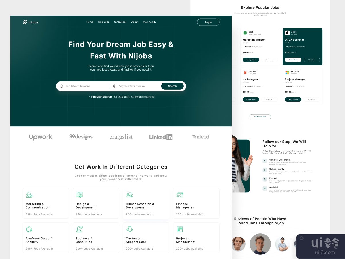 Nijobs - Job Portal Landing Page