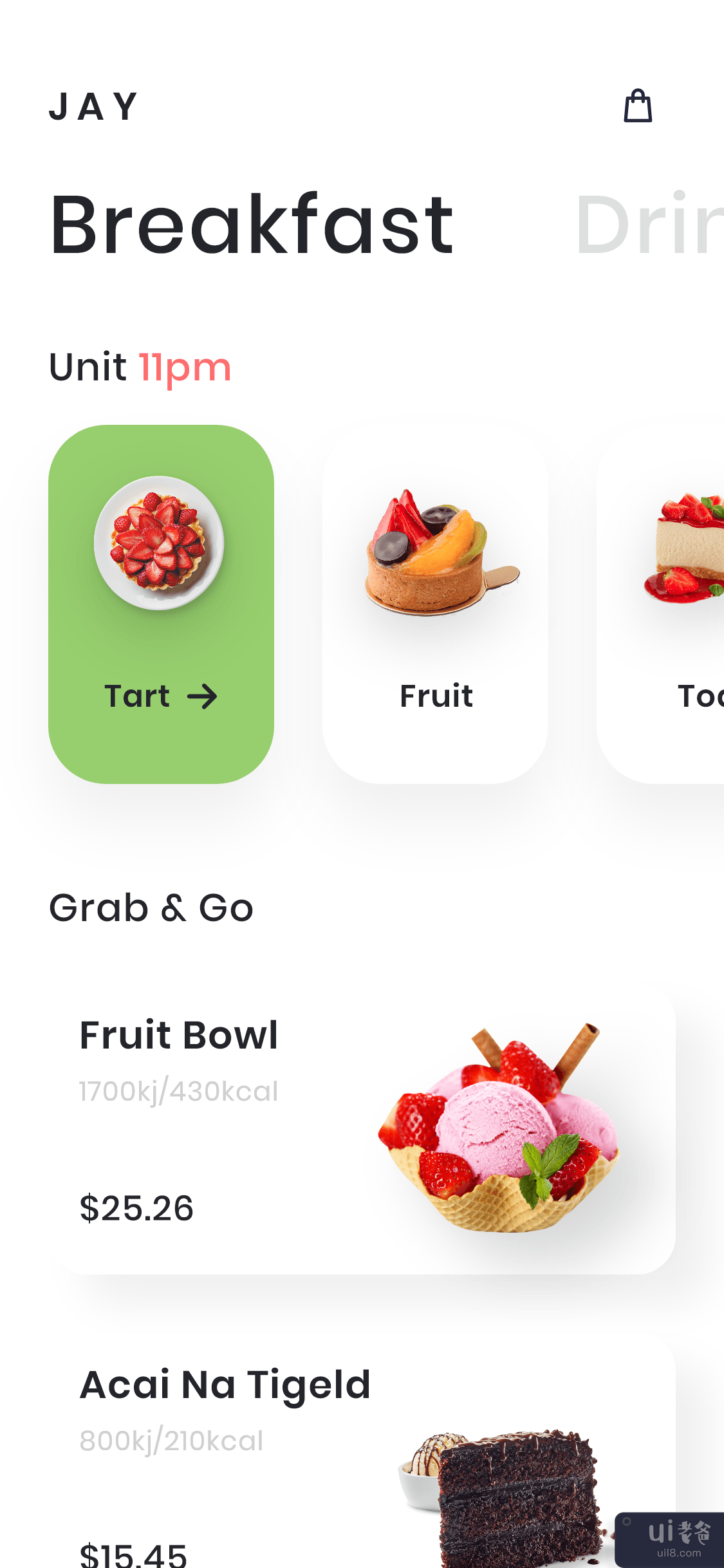 食品应用程序屏幕用户界面(Food App Screen UI)插图2