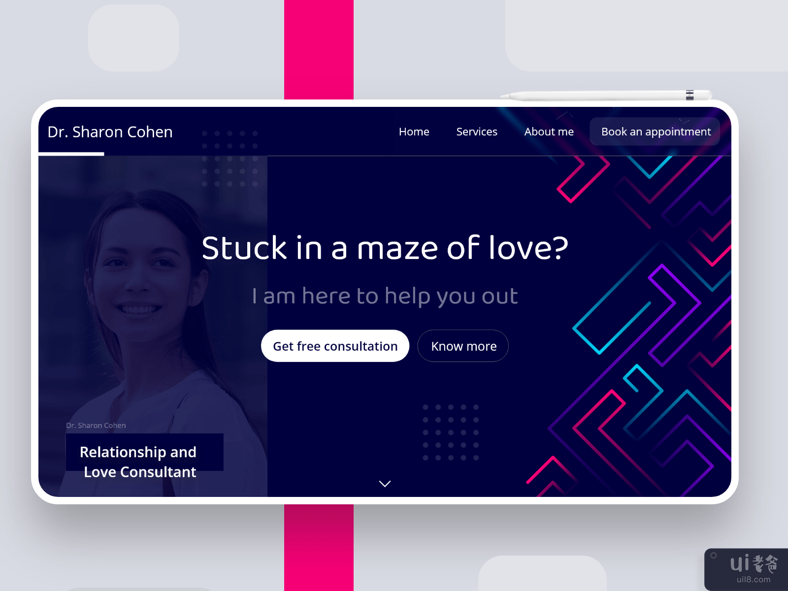 Love consultant Landing page Concept