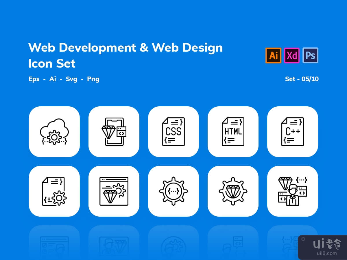 Web Development and Web Design Icon Set (Outline) # 05_10
