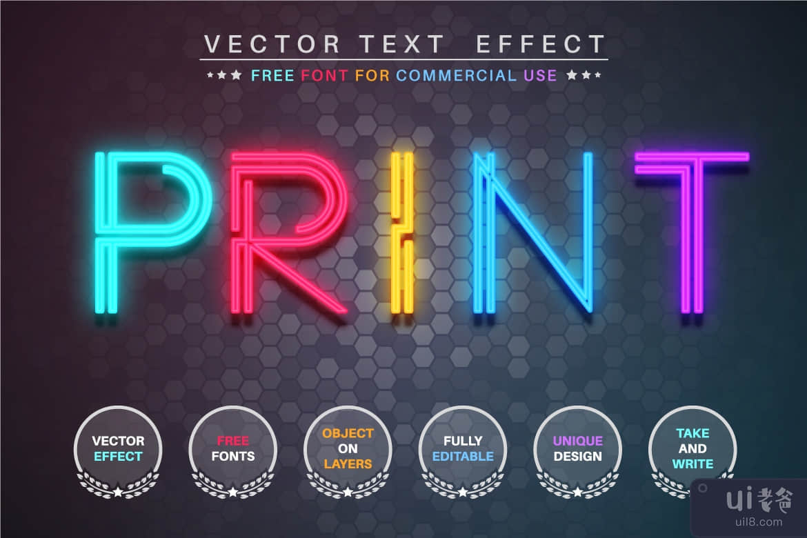 颜色类 - 可编辑的文本效果、字体样式(Color class - editable text effect, font style)插图2