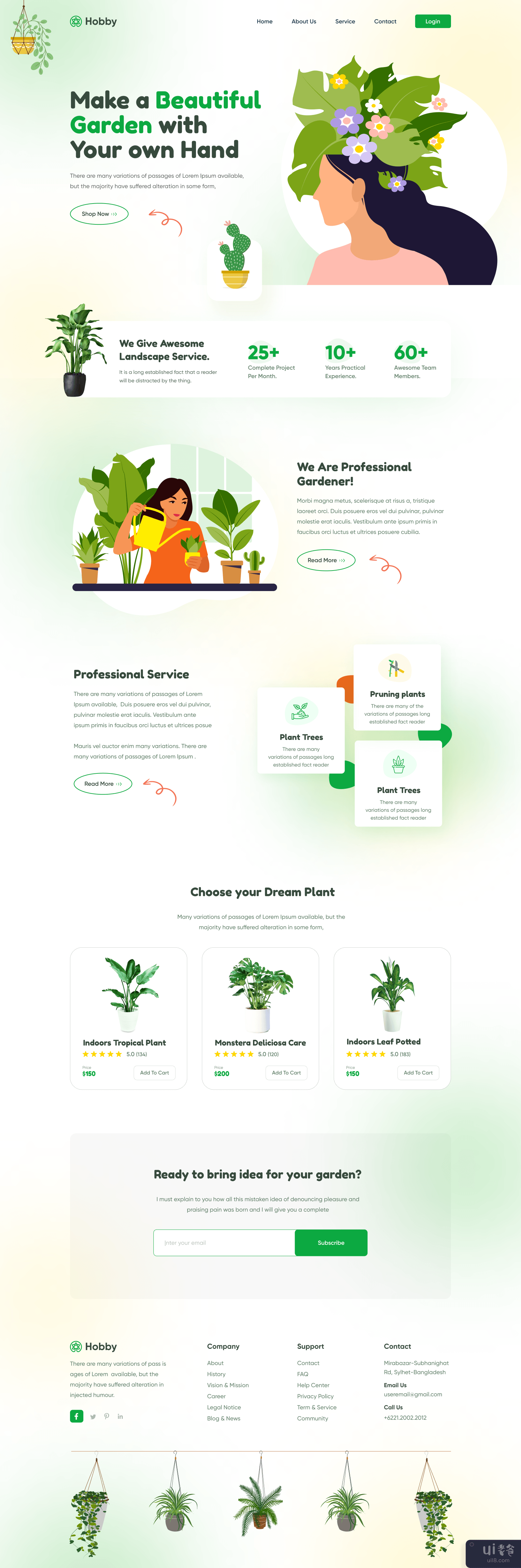 植物商店登陆页面(Plant store landing page)插图