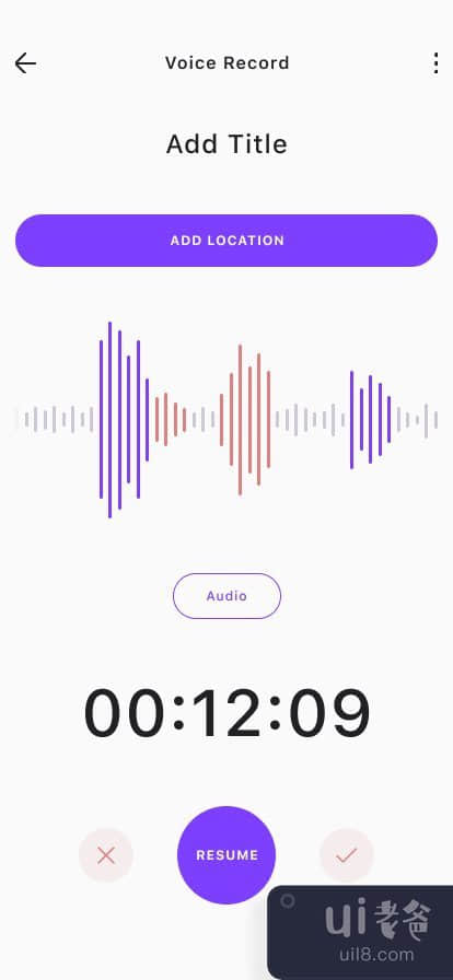 录音笔应用程序设计(Voice Recorder App Design)插图1