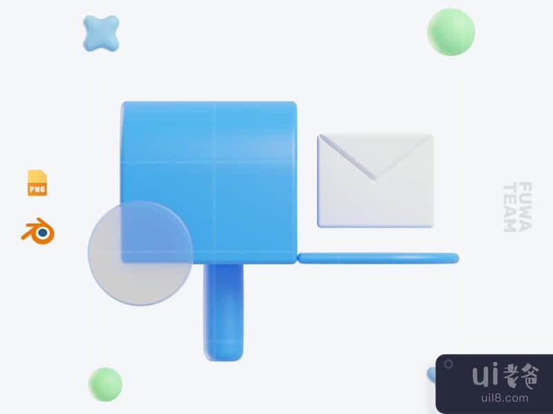 Mailbox - 3D Business and Finance icon pack (front)