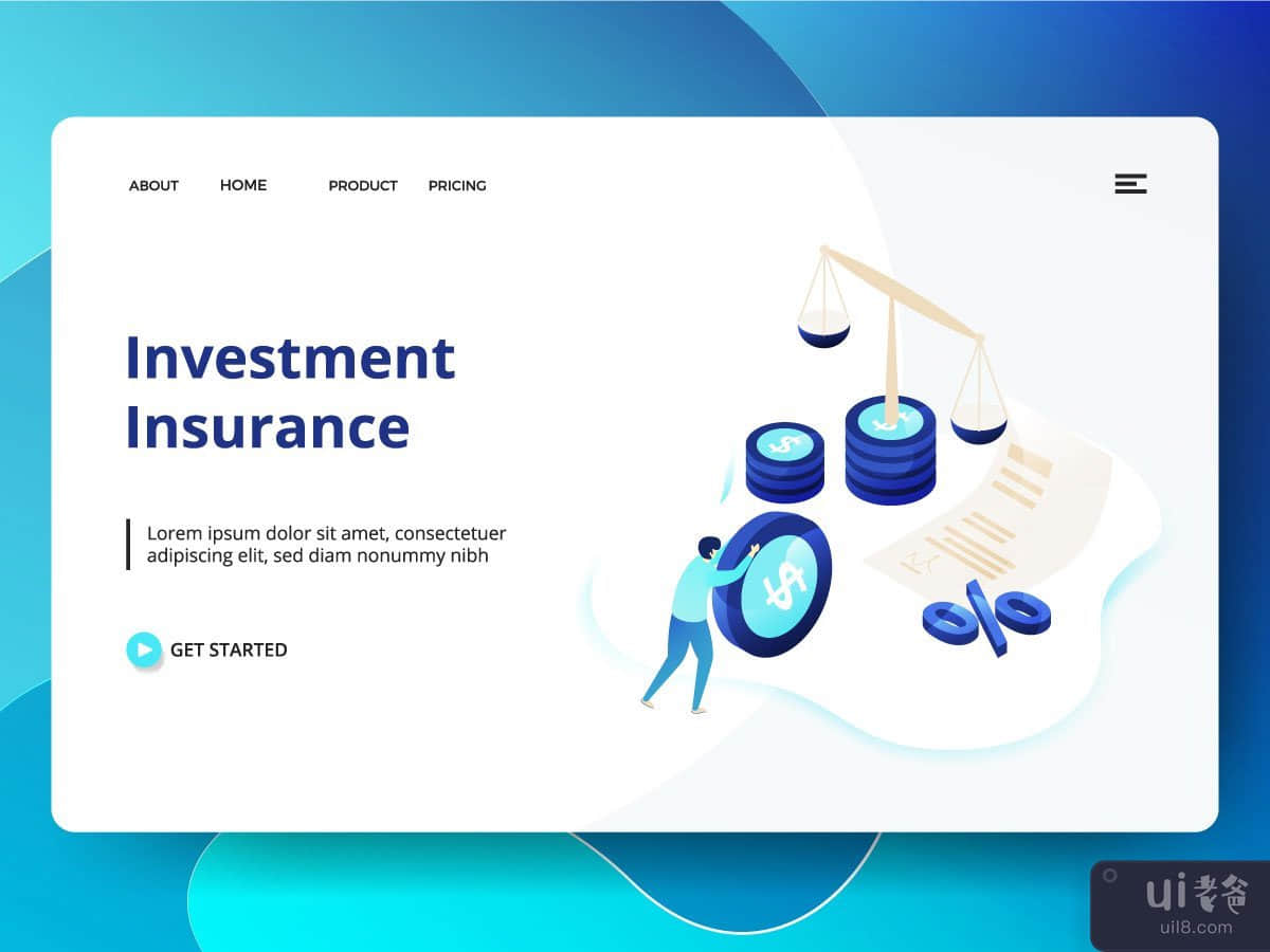 Investment Insurance landing page