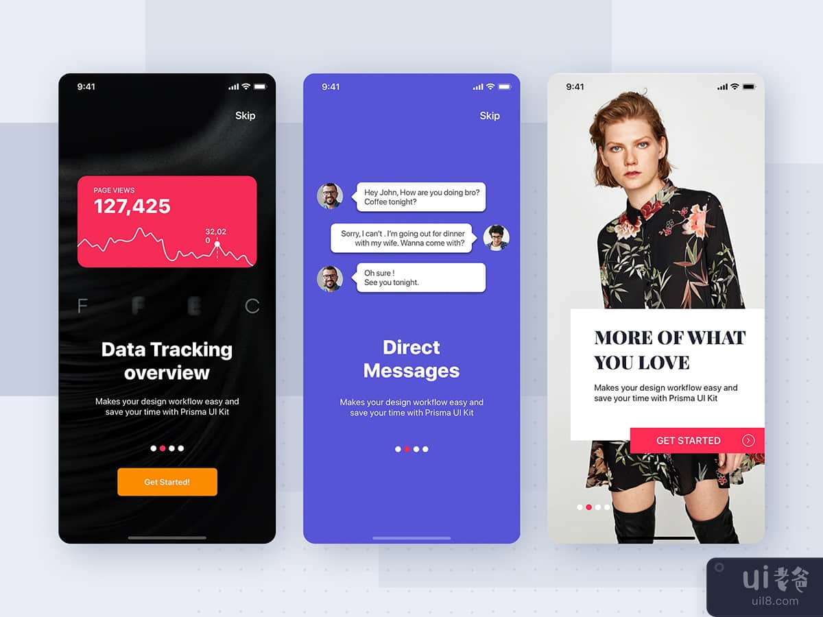 Onboarding Mobile Interface Template