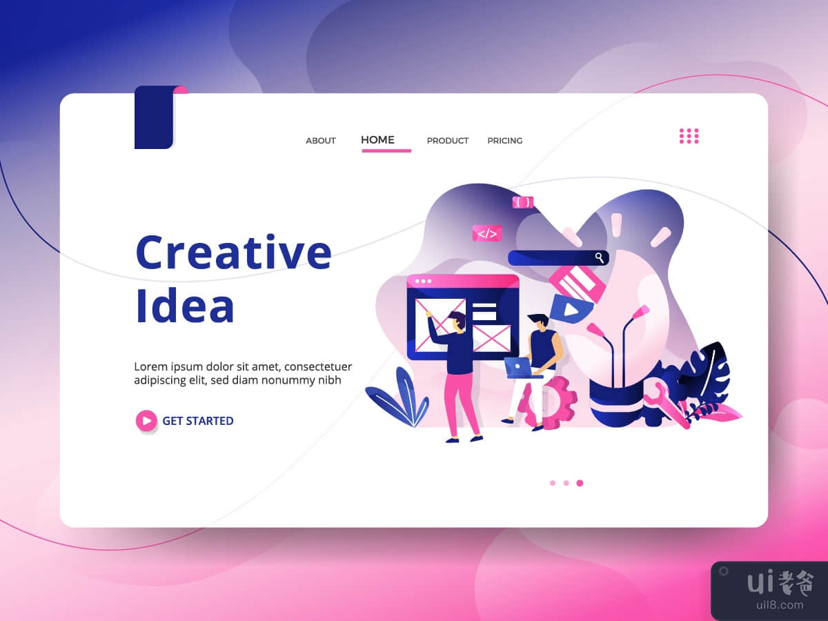 Landing page Creative Idea