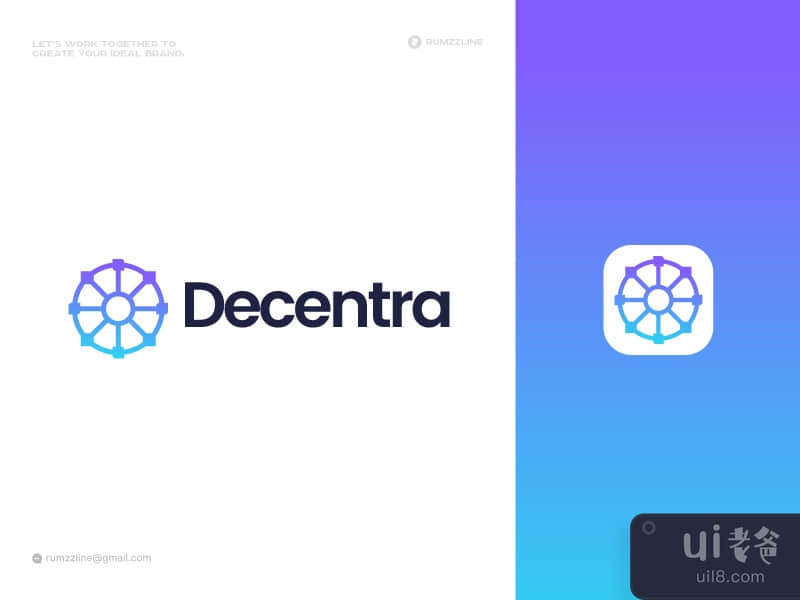 Network Logo - Blockchain Technology Logo - Decentra