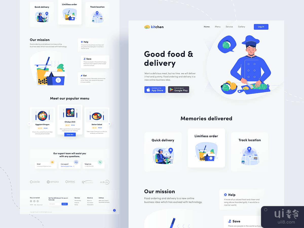 Food delivery Homepage