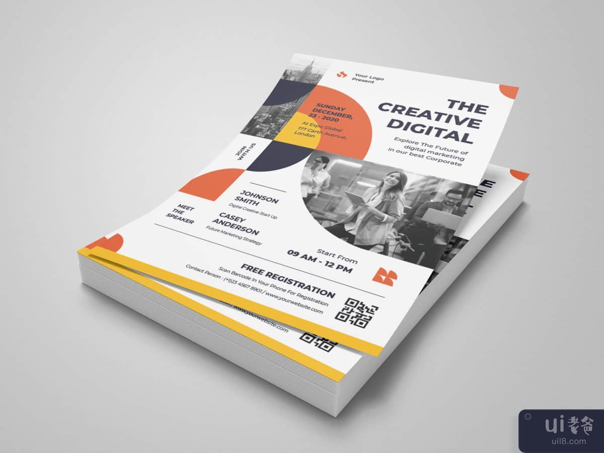 创意企业传单(Creative Corporate Flyer)插图1