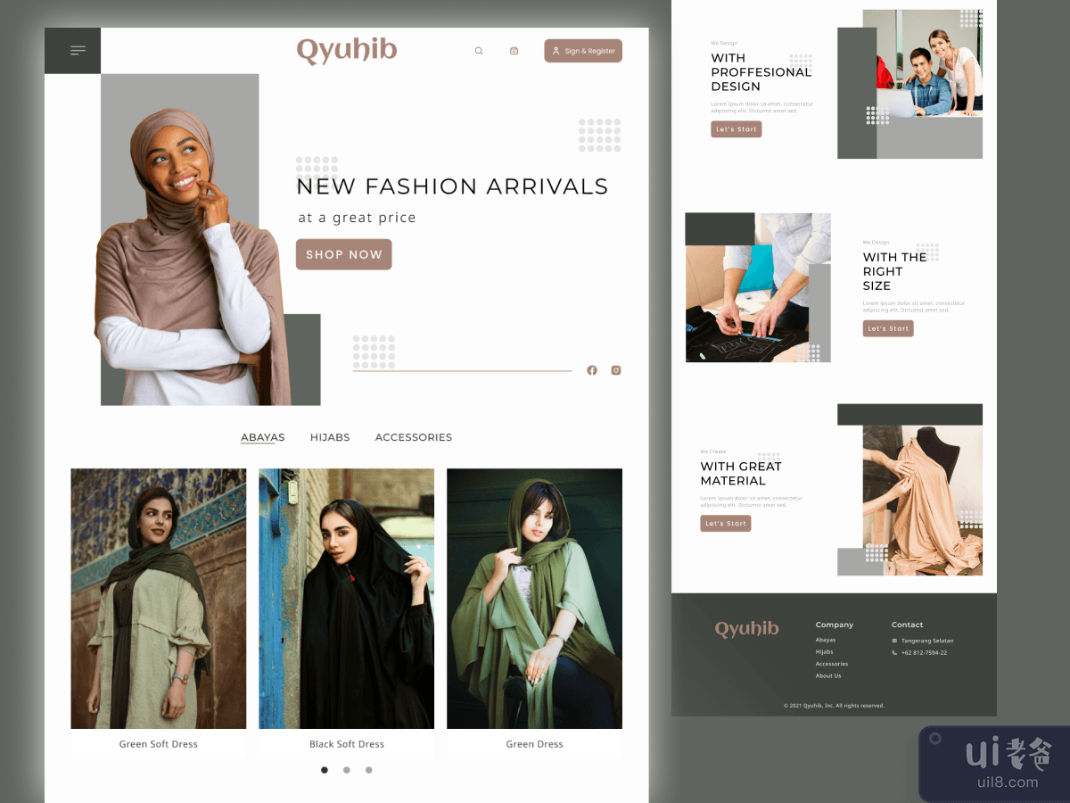 网站 电子商务 时尚 Moeslim(Website e-commerce Fashion Moeslim)插图1