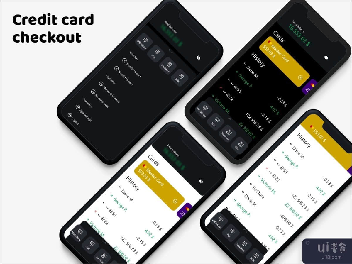 信用卡结帐 - UI 套件(Credit card check out- UI kit)插图