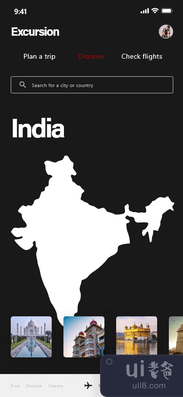 印度地图用户界面(India Map UI)插图