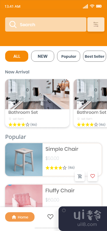 家具应用程序 - iOS 设计(Furniture Apps - iOS Design)插图1