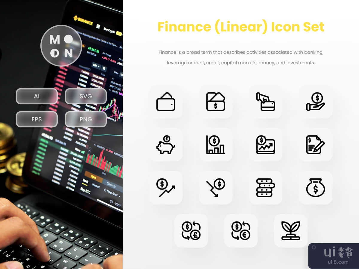 Finance (Linear) Icon Set