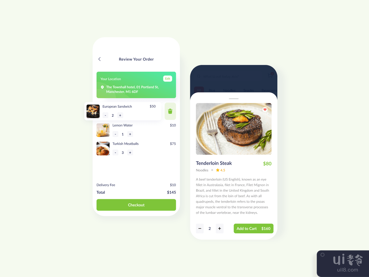 食品订购应用程序重新设计 Uber Eats(Food Ordering App Redesign Uber Eats)插图