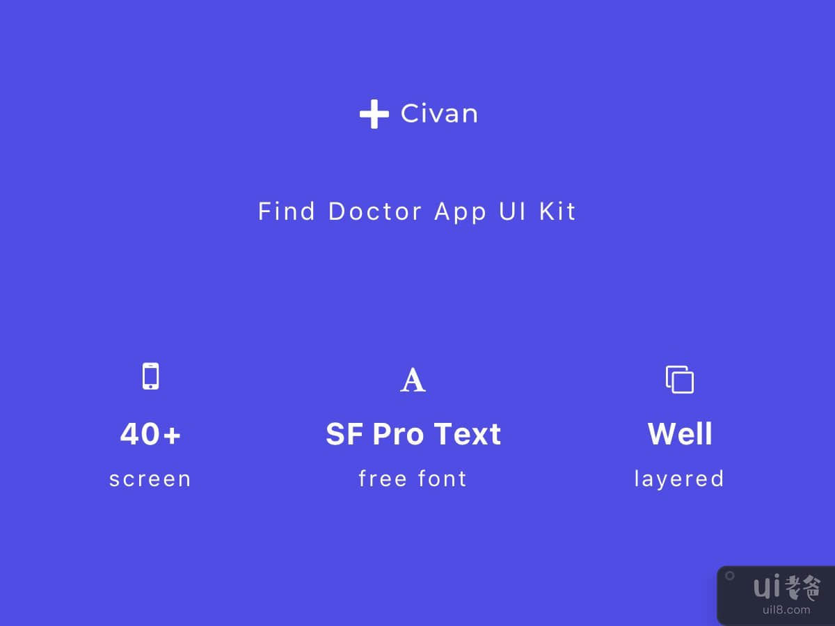 Civan - Find Doctor App UI 套件(Civan - Find Doctor App UI Kit)插图4