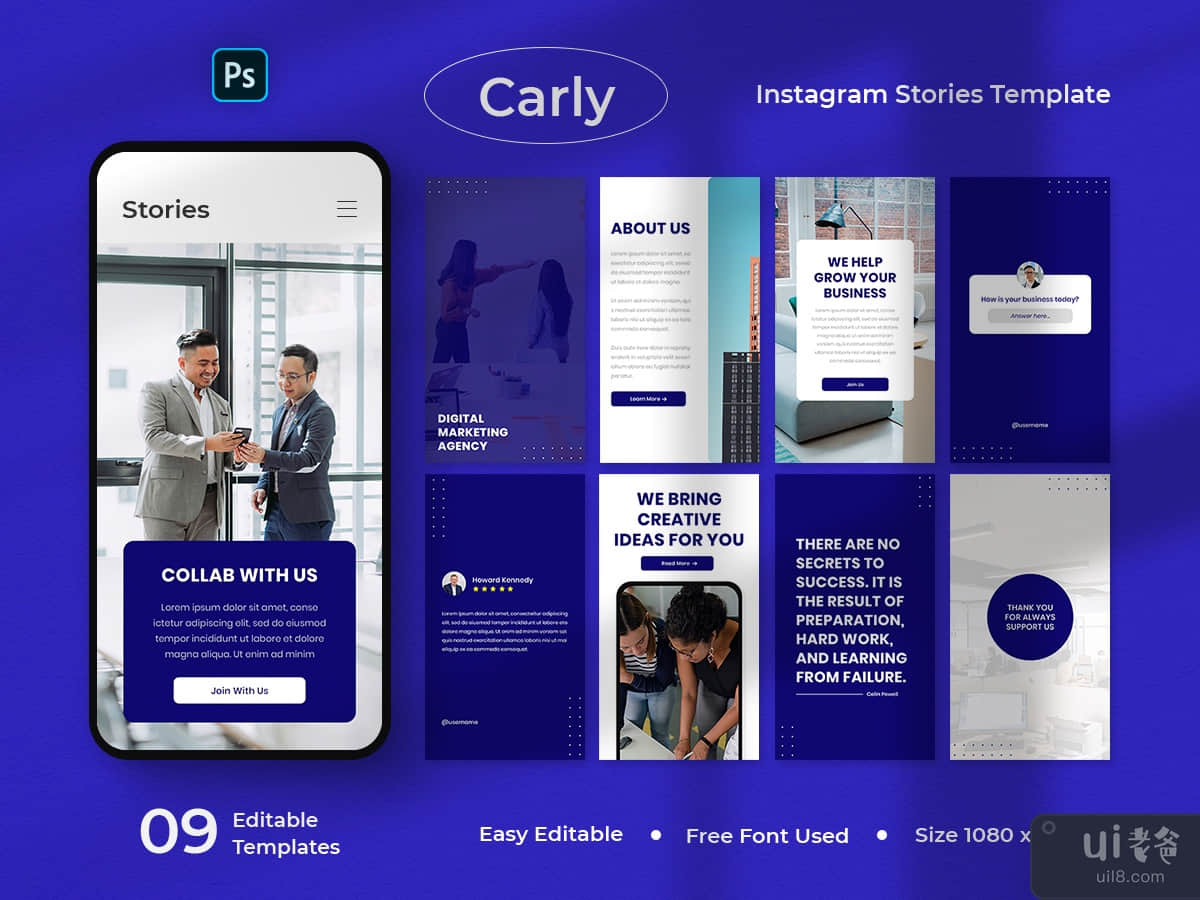 Carly - Business Instagram Stories Template