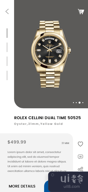 劳力士手表应用程序用户界面(Rolex Watch App UI)插图