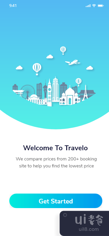 旅行应用程序启动画面(Travelling App Splash Screen)插图