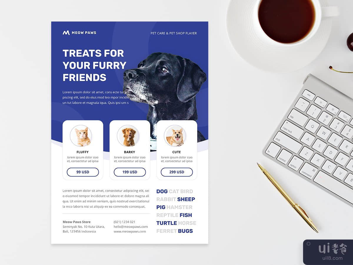 Pet Care & Pet Shop Flyer Template