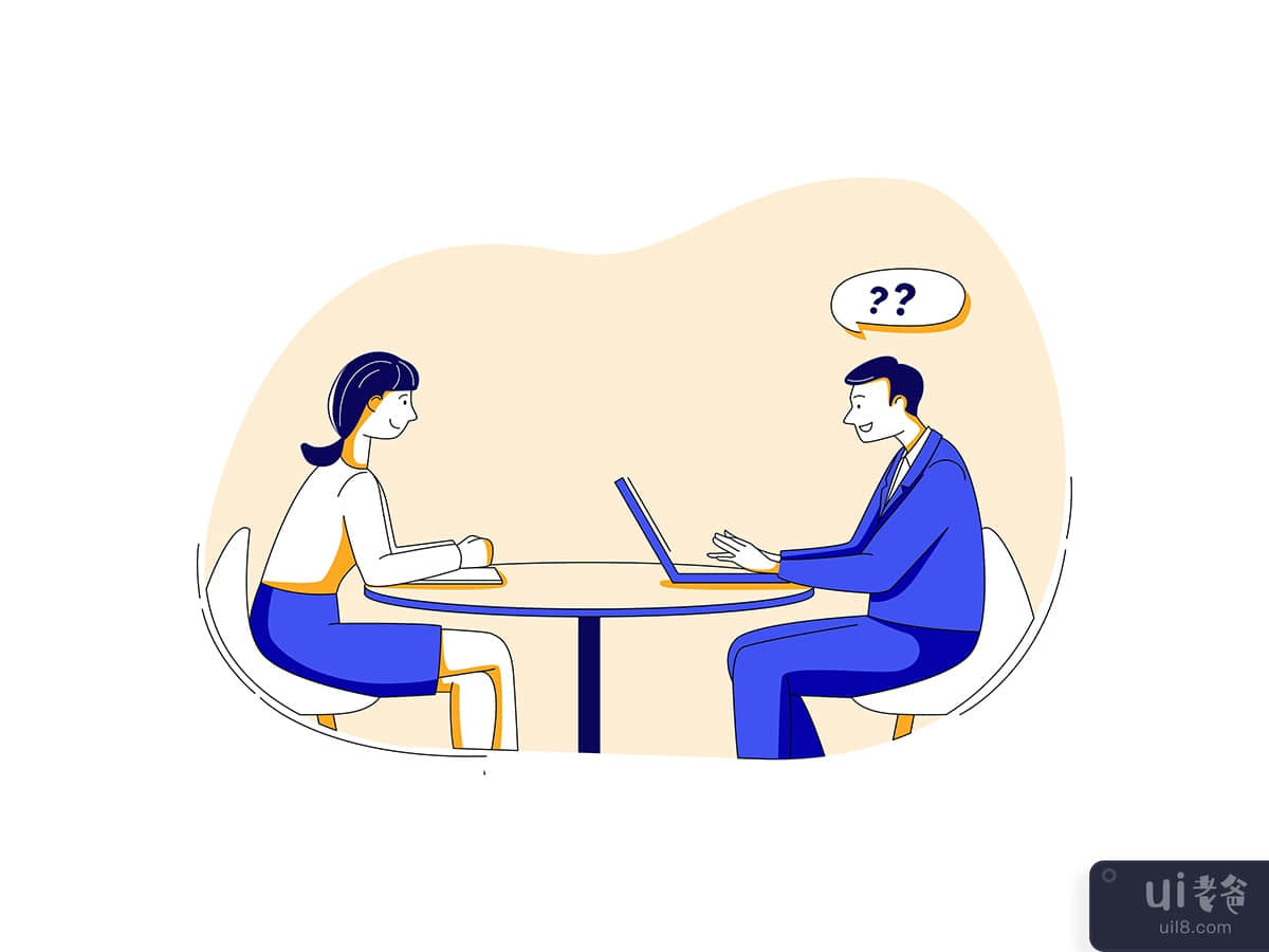 Job Interview Vector Illustration Concept