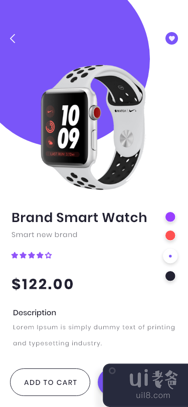 智能手表应用界面(Smart Watch App UI)插图1