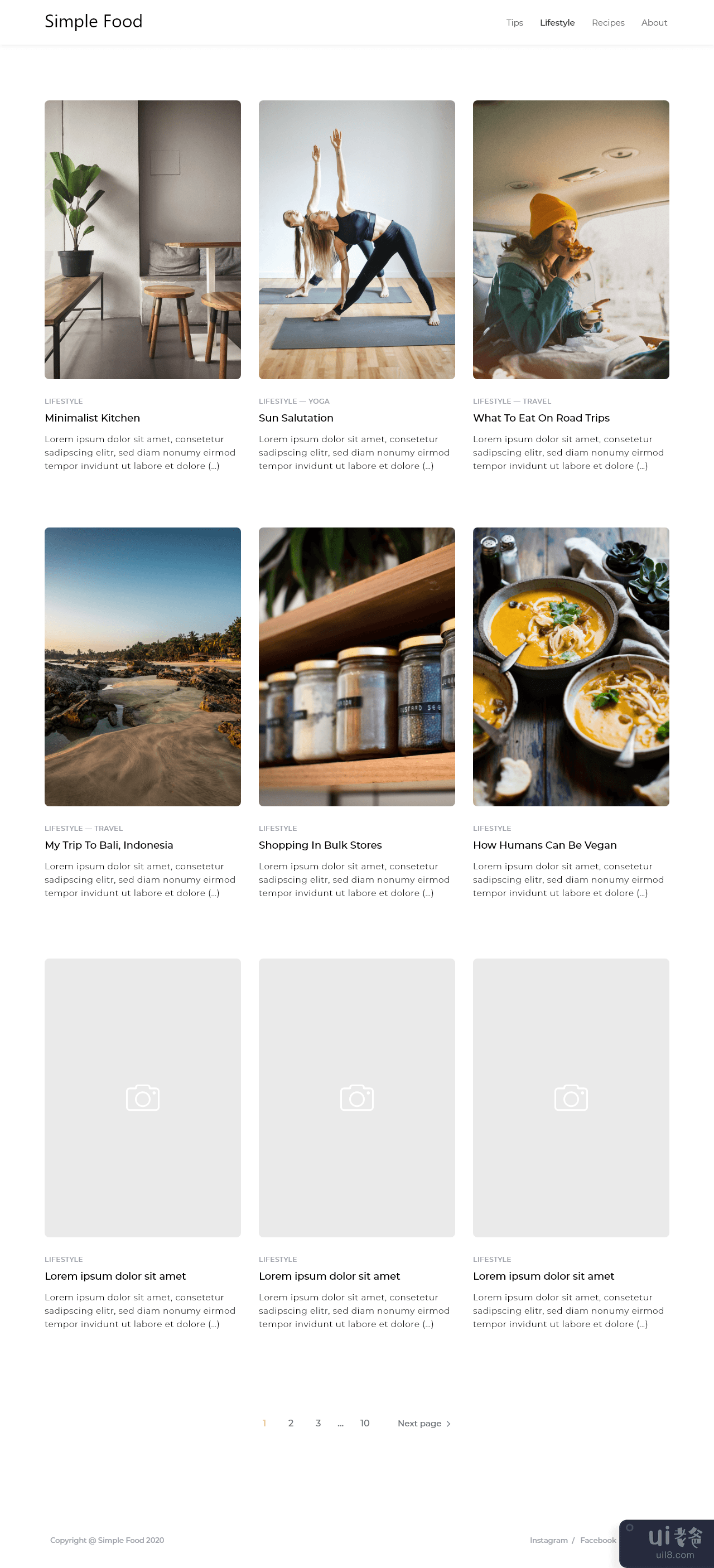 食物 UI 模板(Food UI Template)插图