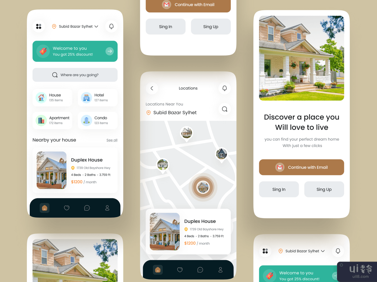 Real Estate Mobile App Design