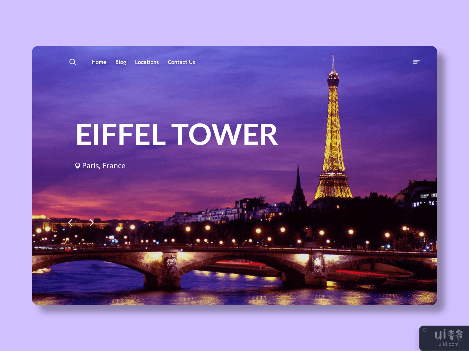 埃菲尔铁塔登陆页面(Eiffel Tower Landing Page)插图