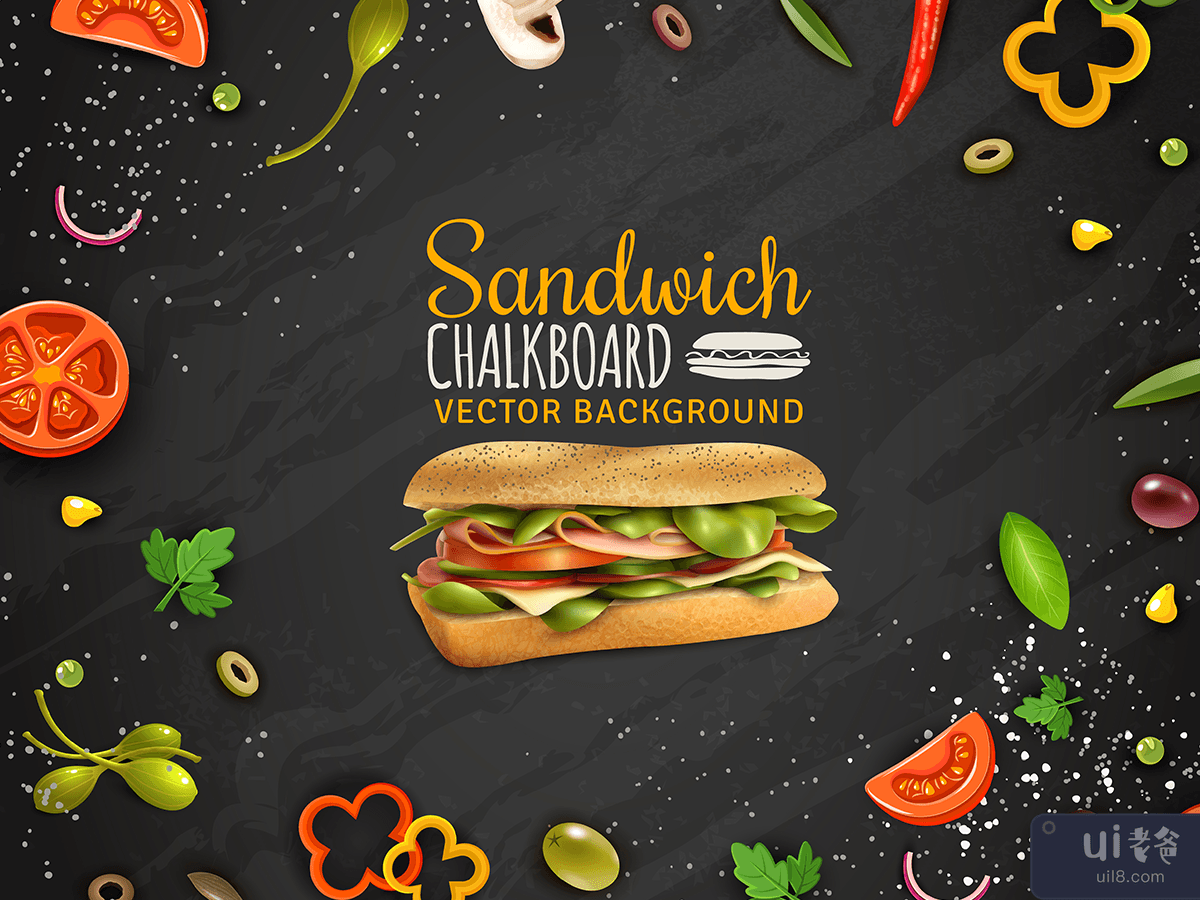 Sandwich Chalkbox vector design