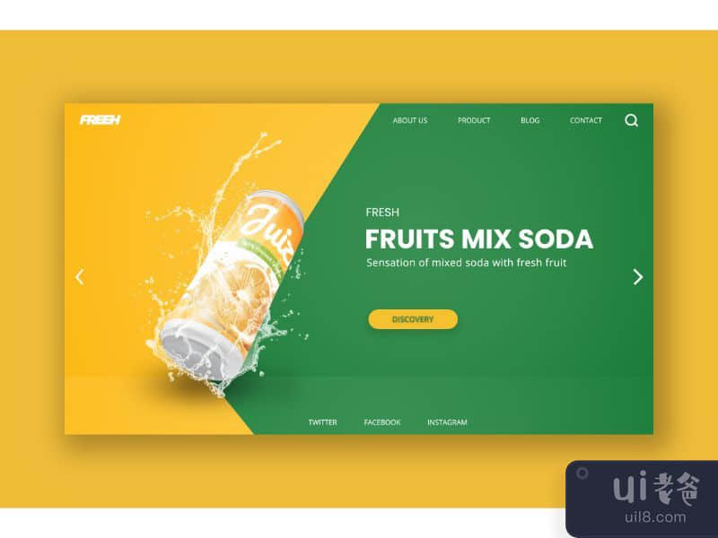 Hero Header Fruits Soda Product