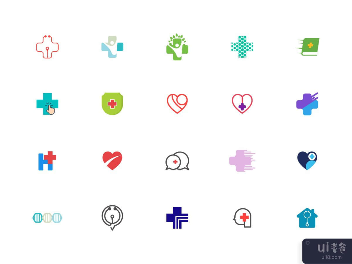 Medicine_healty logo_icons set