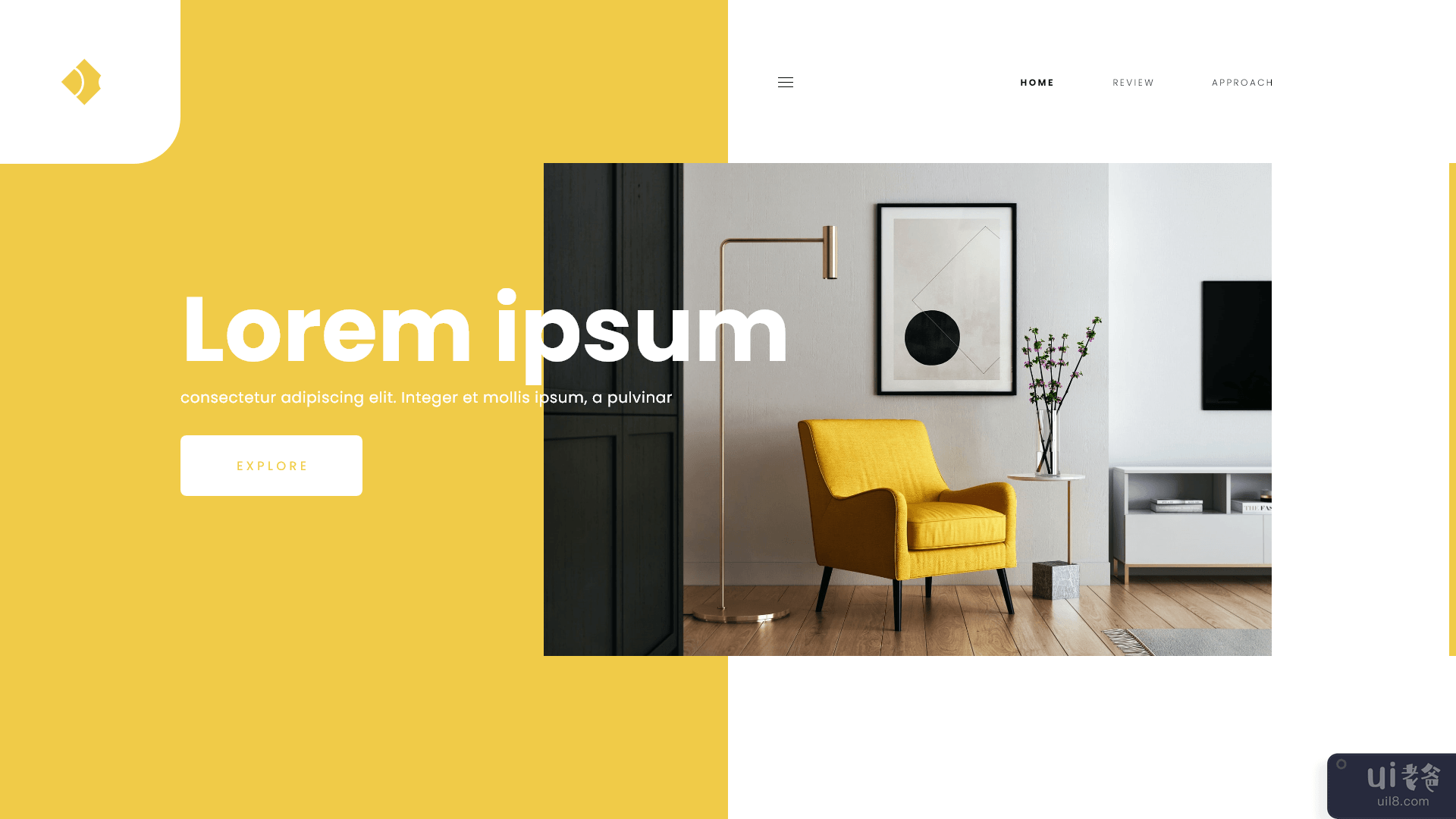 室内设计网页概念(interior design web concept)插图