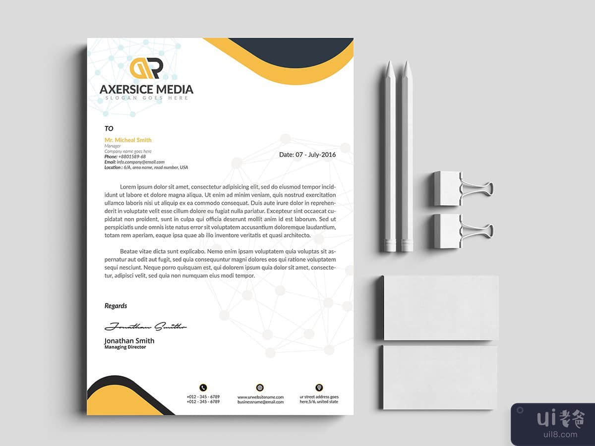 Modern Letterhead Template Design