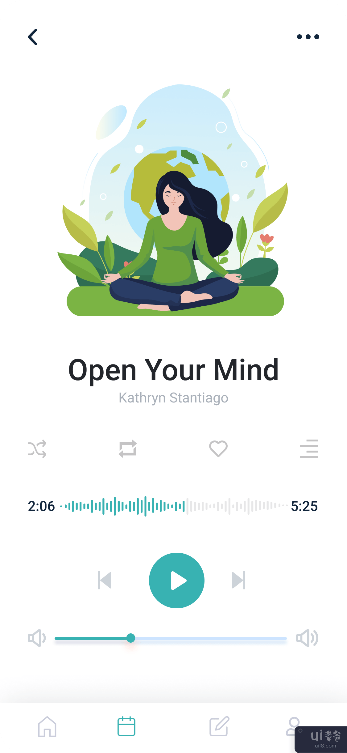 冥想和正念应用程序 UI 套件(Meditation & Mindfulness App UI Kit)插图
