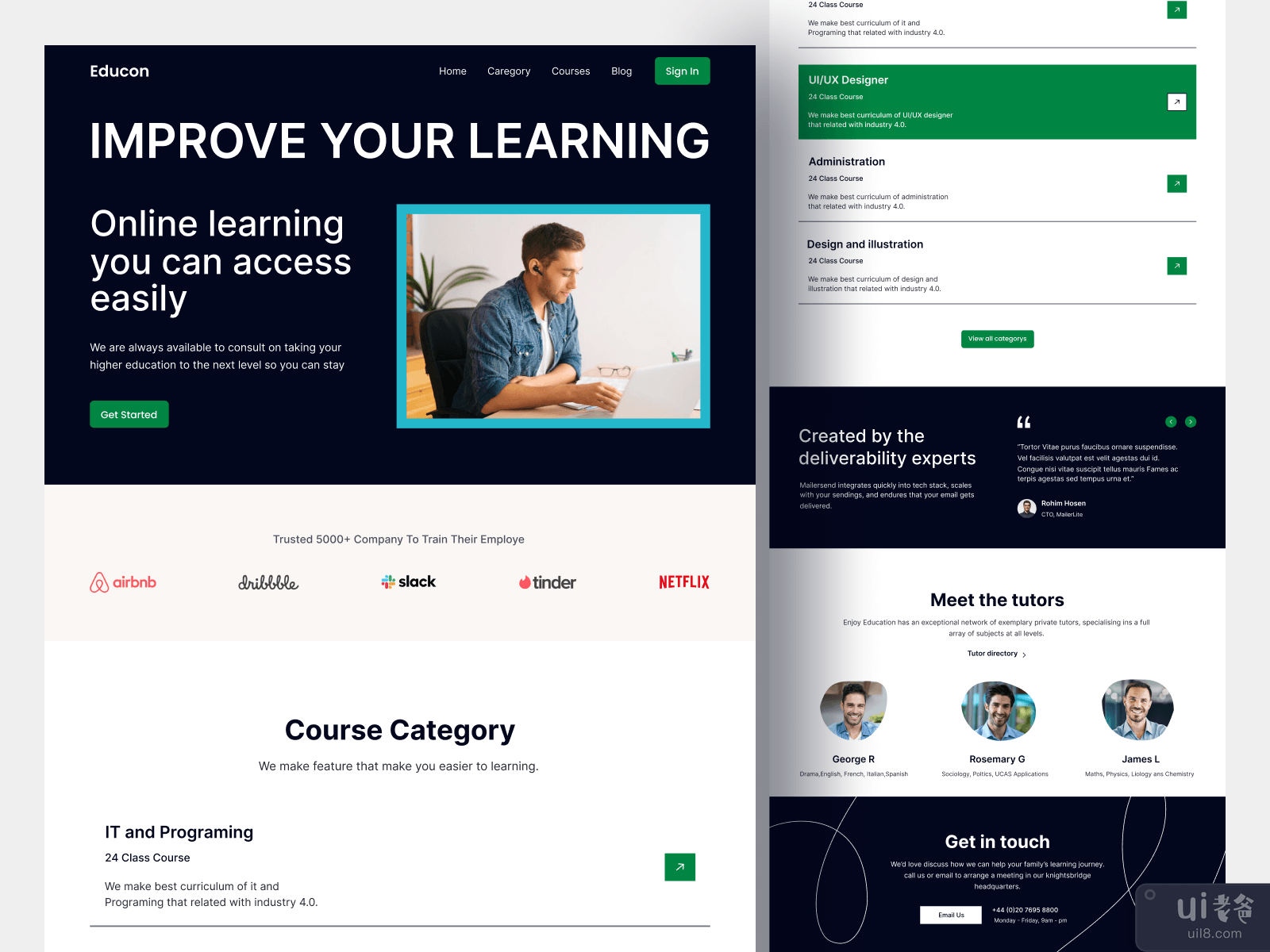 E learning web design