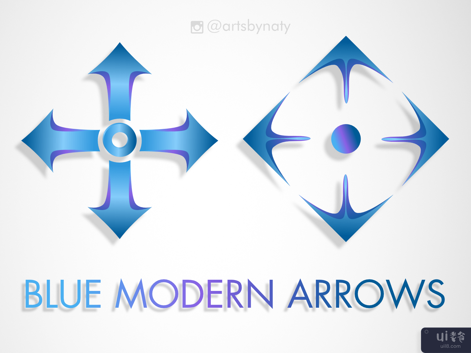 Blue Modern Arrows