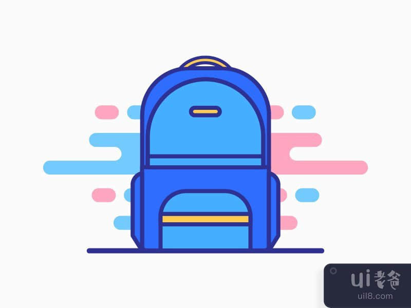 书包图标 10(School Bag Icon 10)插图
