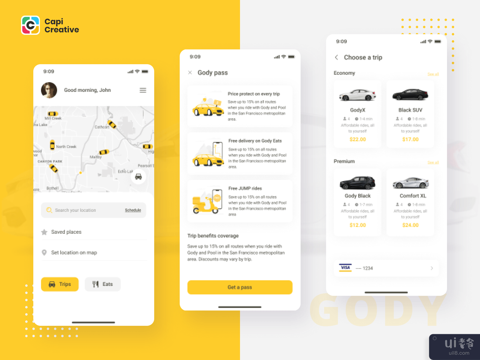 GODY - Car Booking Mobile App UI KIT #8