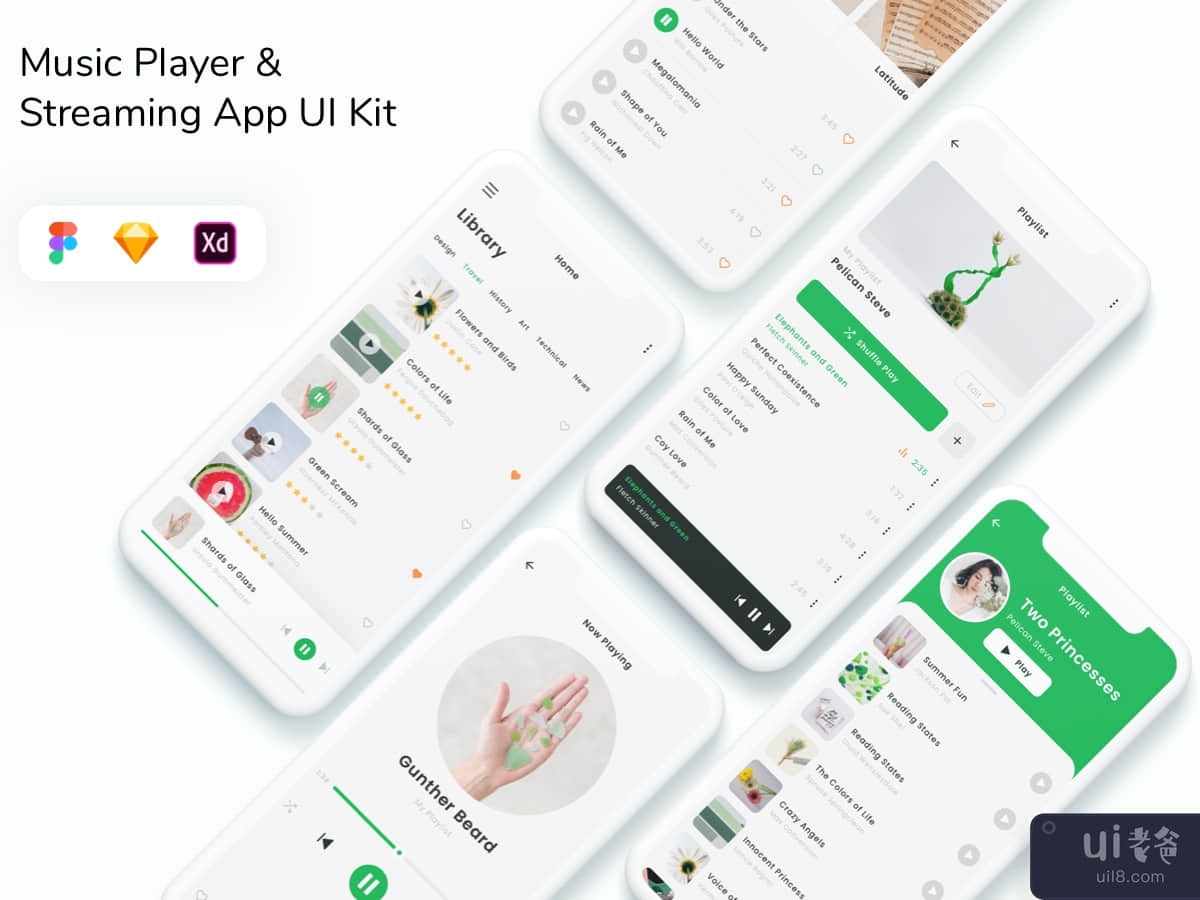 Music Player & Streaming App UI Kit